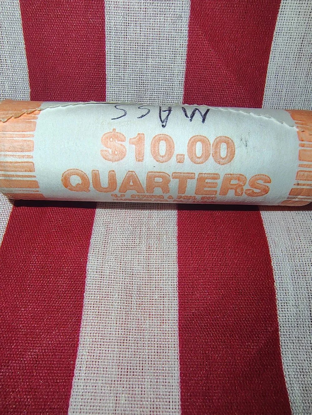🇺🇸Roll of Uncirculated Massachusetts State Quarters Layered in 24kt Gold🇺🇸